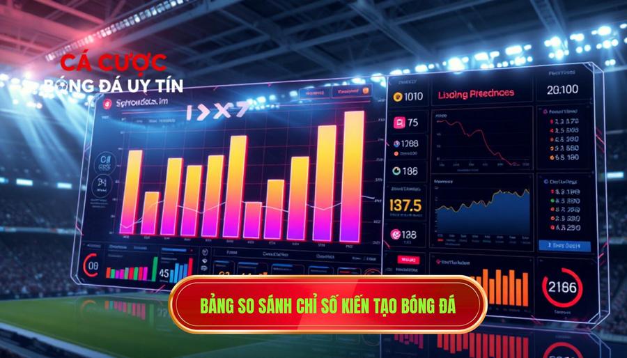 3. Bảng so sánh chỉ số kiến tạo bóng đá